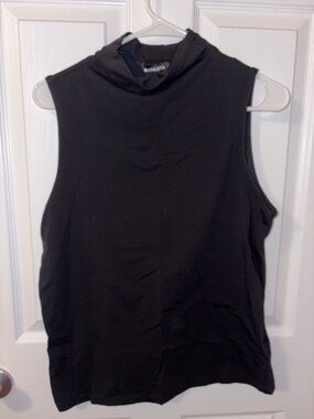 Athleta Black Sleeveless Mock Neck Tank